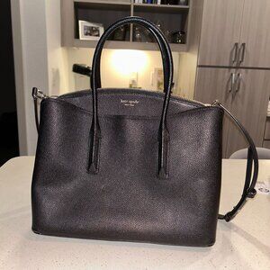 Kate Spade Margaux Large Satchel Crossbody Handbag, Black